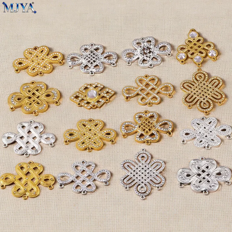MJYA Pop Chinese Knot Connectors Big Spacer Pendant For DIY Fashion Pearls Tassels Necklaces Jewelry Making Supplies Accessories