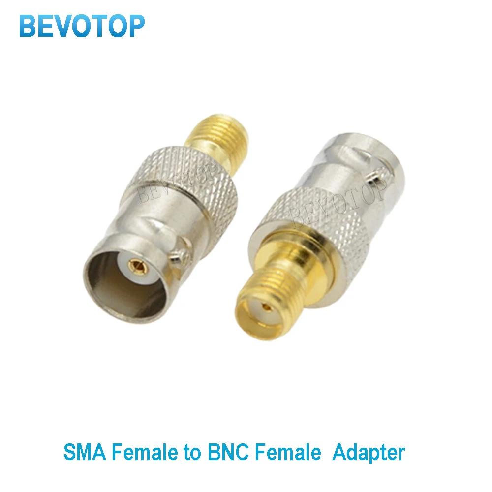 100PCS/lot SMA Female Jack to BNC Female Jack Connector Adapter For WiFi Radio Antenna BNC to SMA RF Kit Coaxial Wholesales