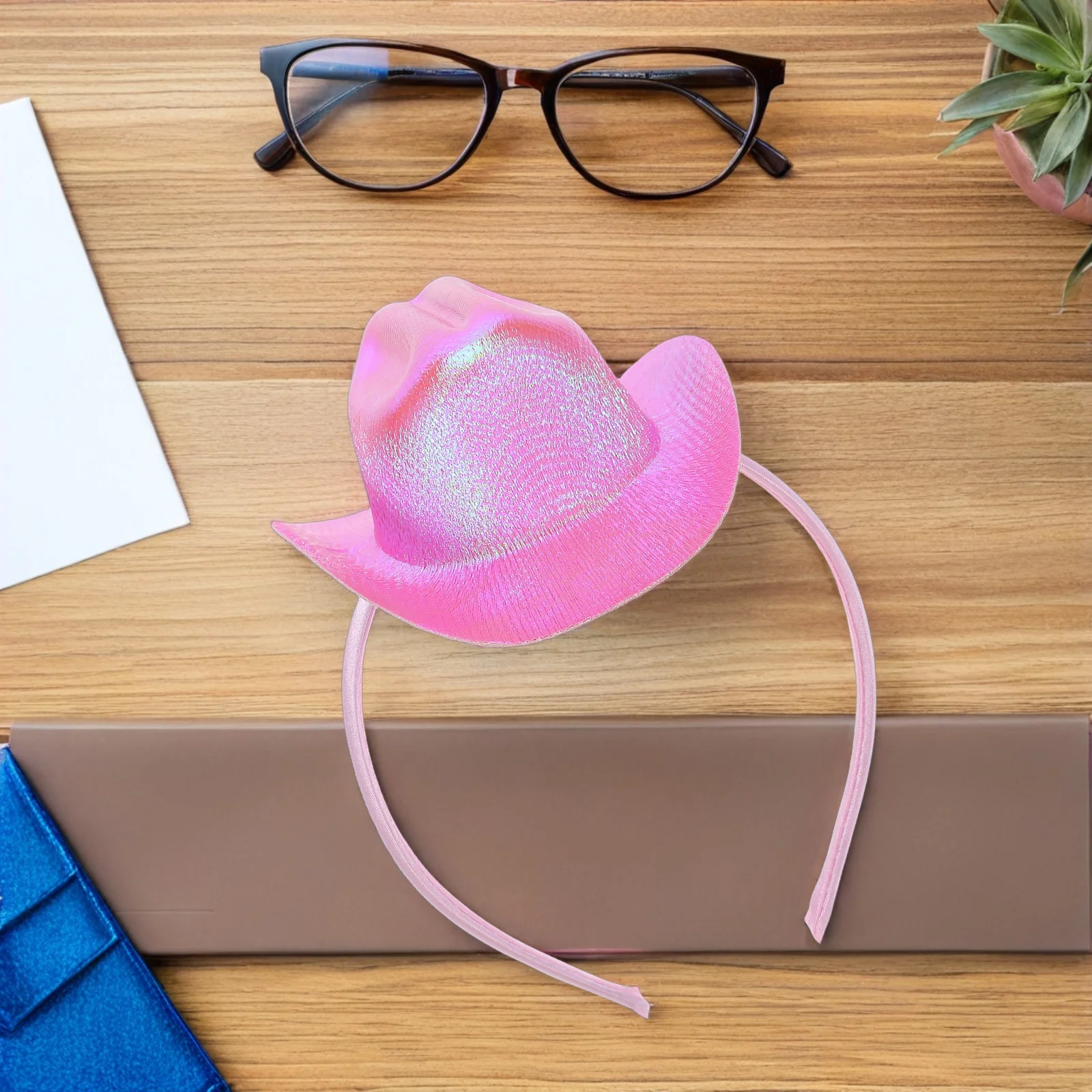 عصابة رأس على شكل قبعة رعاة البقر، عصابة غربية للنساء خفيفة الوزن للحفلات والمهرجانات، إكسسوار راعية البقر وأعياد الميلاد والهالوين