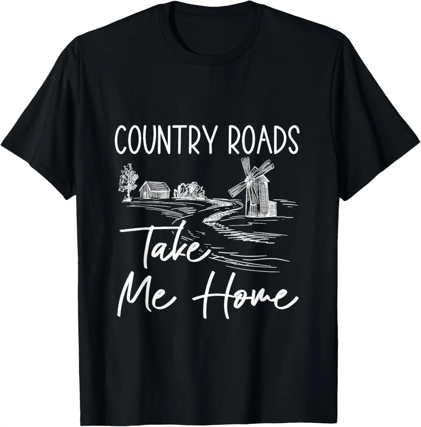 Country Roads | WV Take Me Home WV Print Mountains Pride T-Shirt