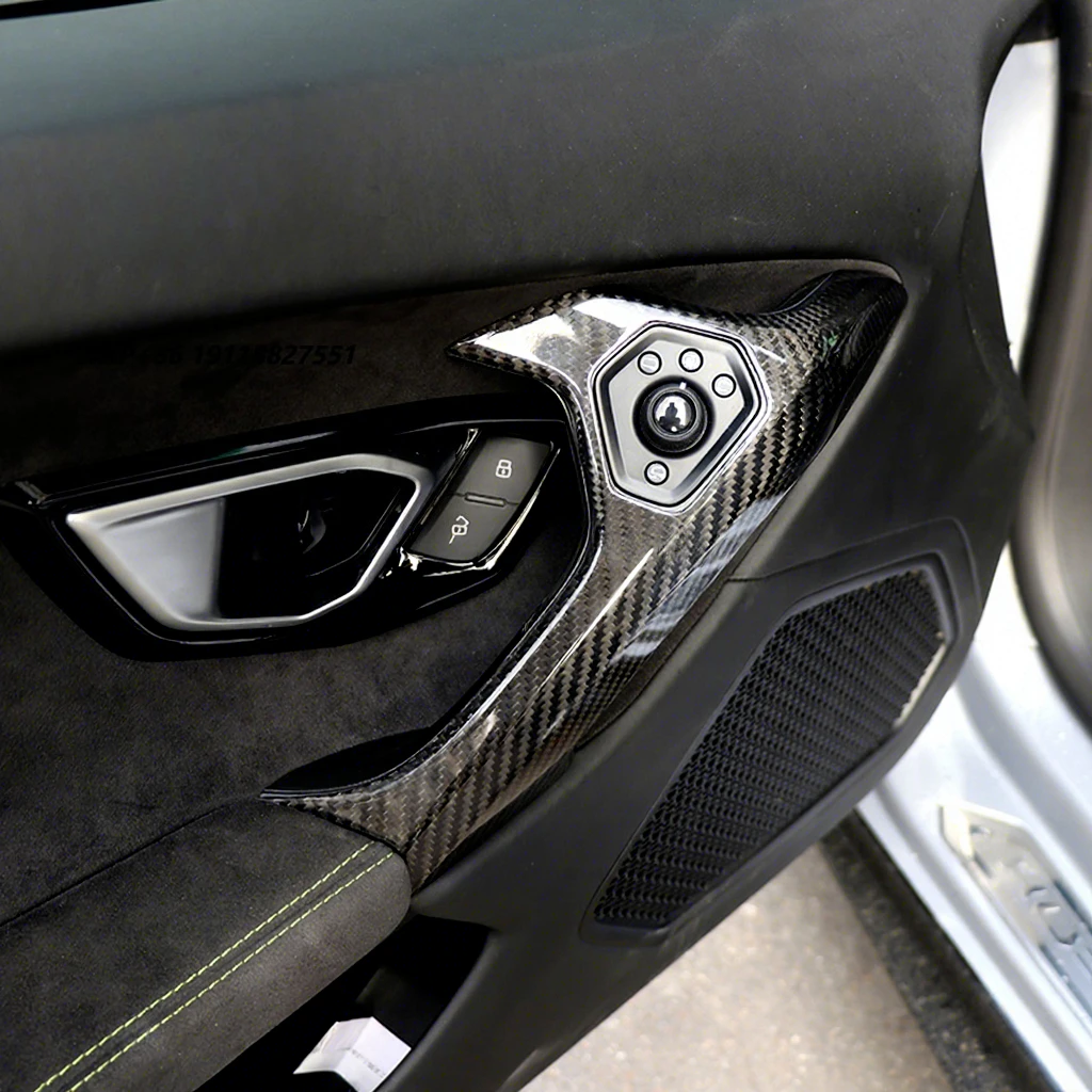 

Car Interiors Dry Carbon Fiber Inner Door Handle Cover for Lamboghini Huracan LP610 LP580 Inside Door Handles Cover