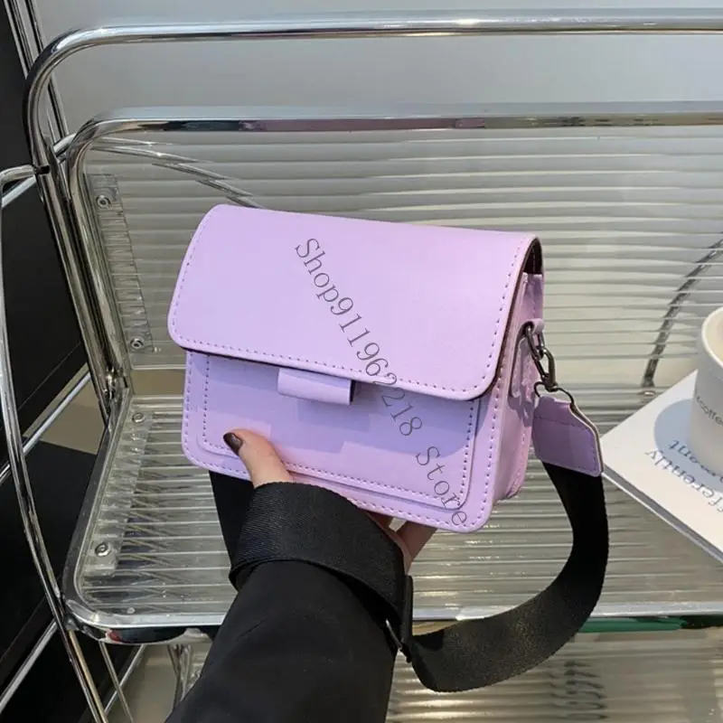 Modern Korean Small Shoulder Bag Functional PU Leather Crossbody Bags With Adjustable Strap for Various Occasion 066F