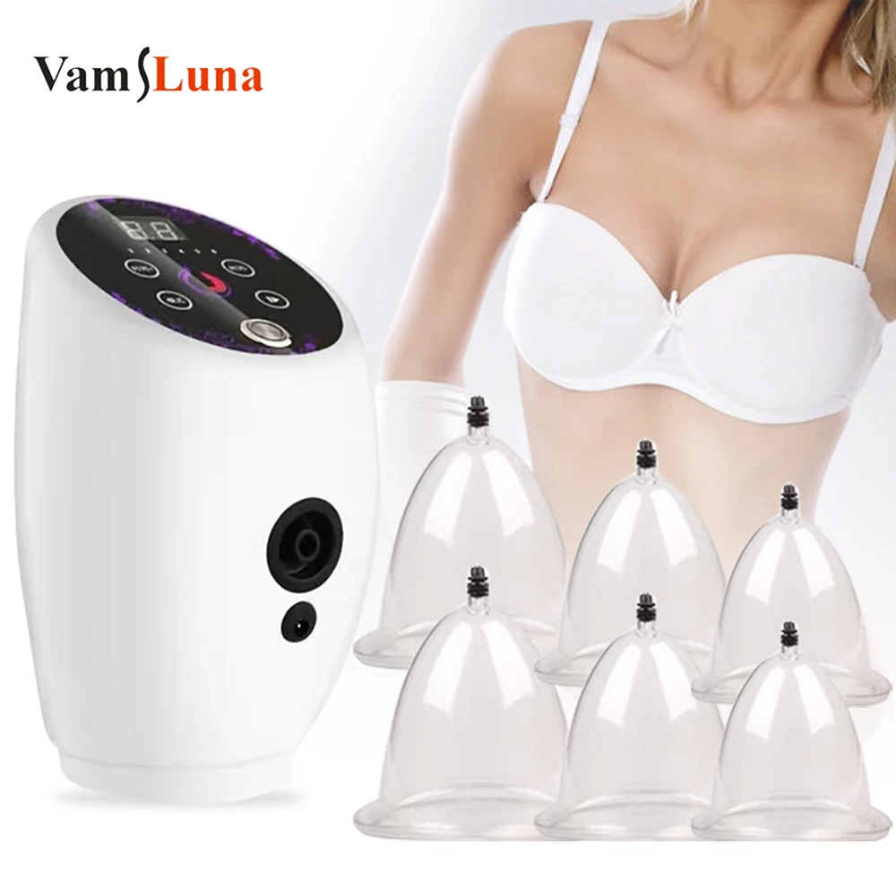 Electric Breast Enlargement Massager Bust Enhancement Pump Buttock Lifter Vacuum Therapy Machine Breast Massage with 6 Cups