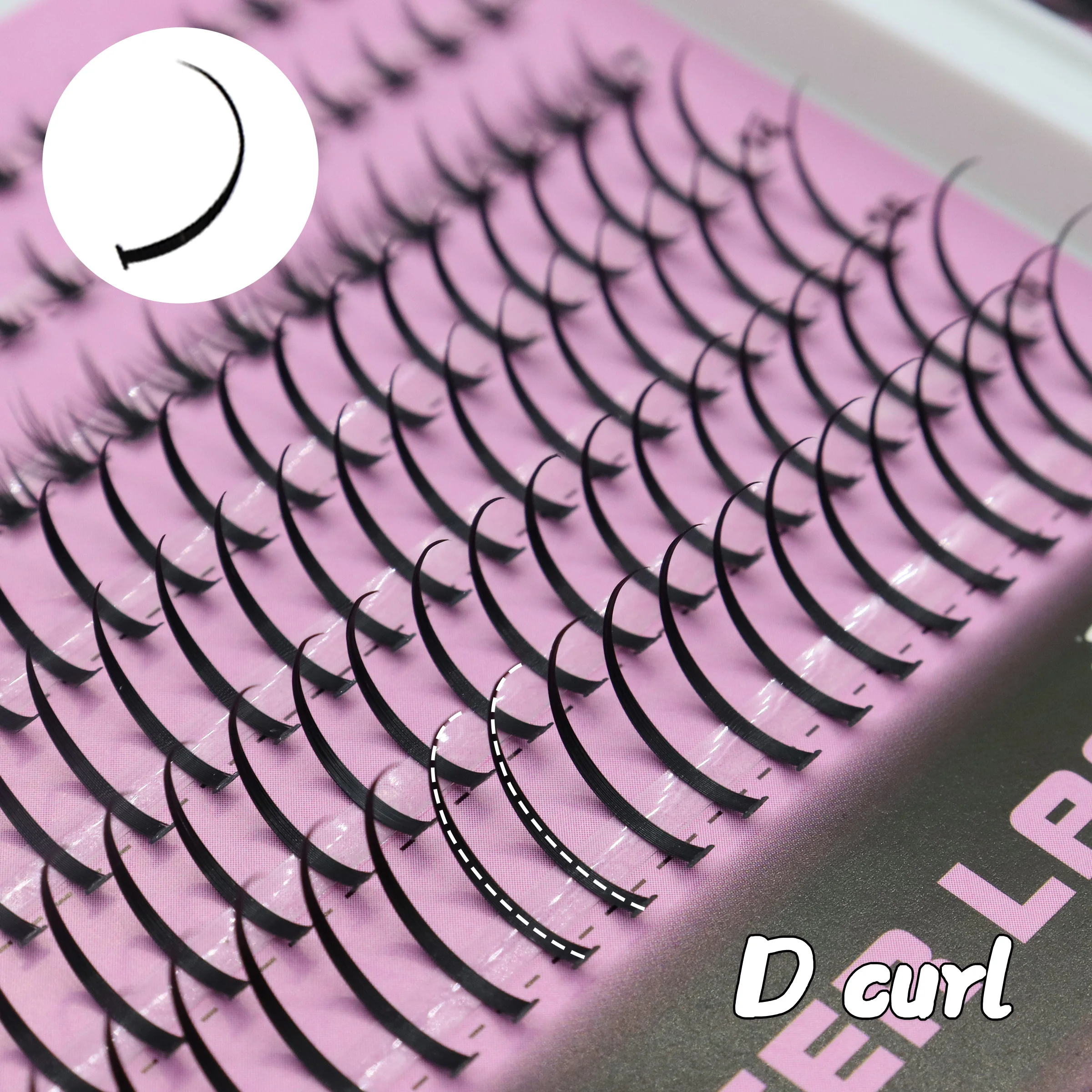 Bottom & Fairy Mixed Cluster Lashes 120D 160D 200D DIY Style Mixed Lengths 5‑20mm Self‑Grafting Soft & Lightweight