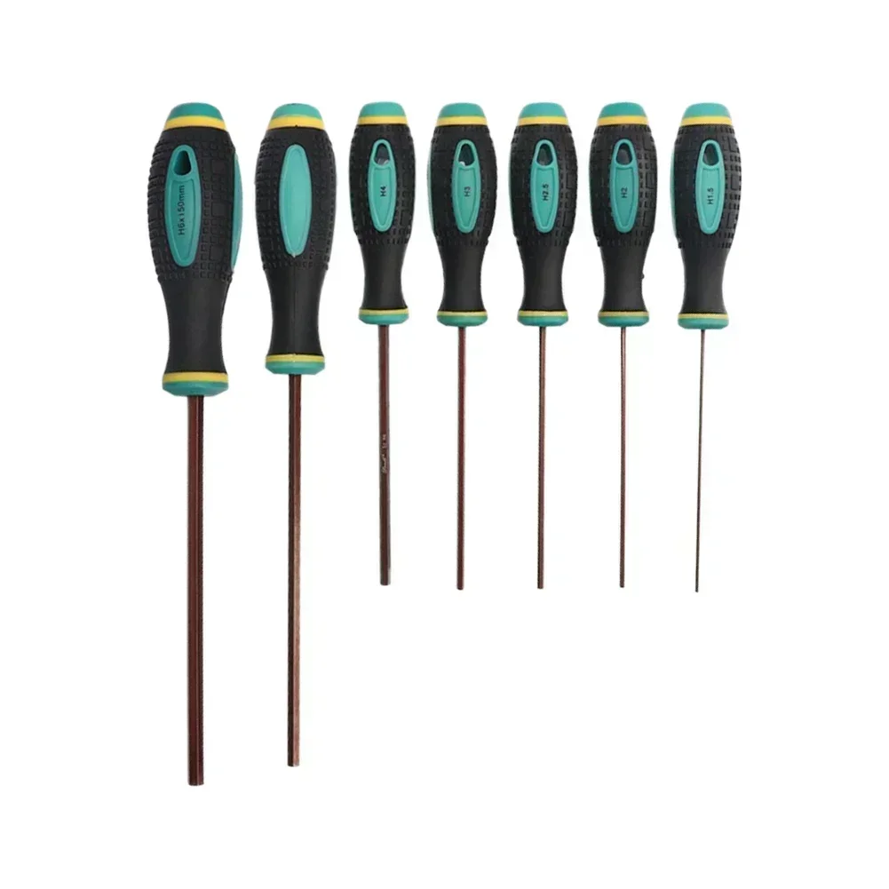 1pc Hexagon Screwdriver H1.5-H6 Hex Head Hex Shank Magnetic Tip Hex Screwdriver Nonslip Handle Grip Screw Driver Repair Tools