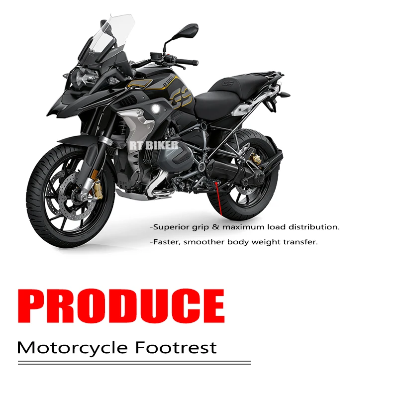 For BMW R1200GS R1200 GS R 1200GS R 1200 GS 2004-2012 Motorcycle Front Footrests Adjustable Foot Pegs Rotatable Foot Pegs Rest