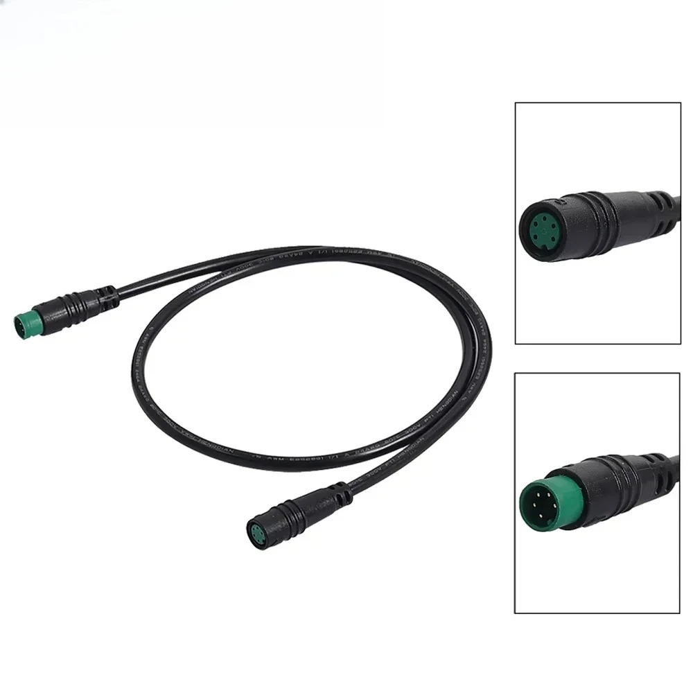 Cabo de extensão do motor médio para bafang display cabos de extensão 5pin macho para fêmea bicicleta elétrica à prova dwaterproof água m/f cabo de extensão