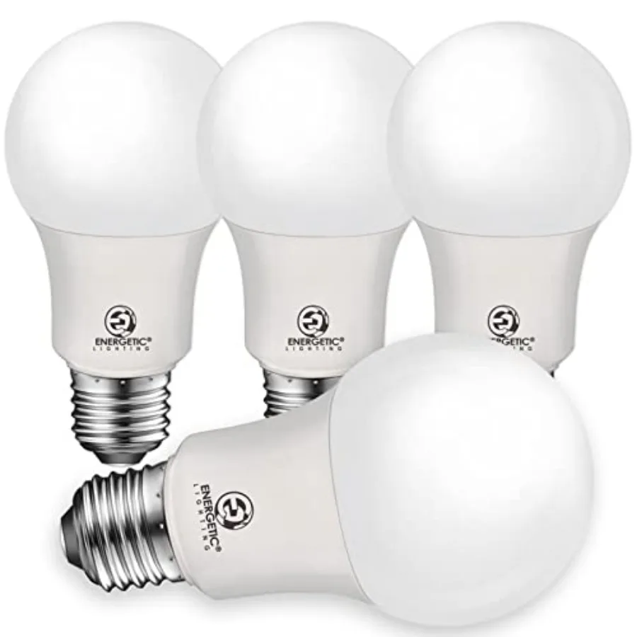 Energetic A19 Light Bulbs 75 Watt Equivalent, 1200LM Super Brightness,,E26 Standard Base, Non-Dimmable A19 10W LED Light Bulb,