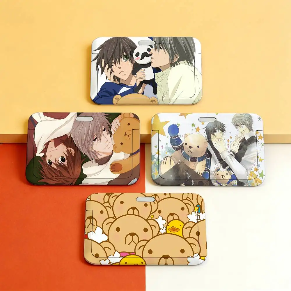 

Прозрачный пластиковый держатель для карт Anime Junjo Romantica BL с выдвижной крышкой и шнурком для рабочего пропуска/удостоверения личности