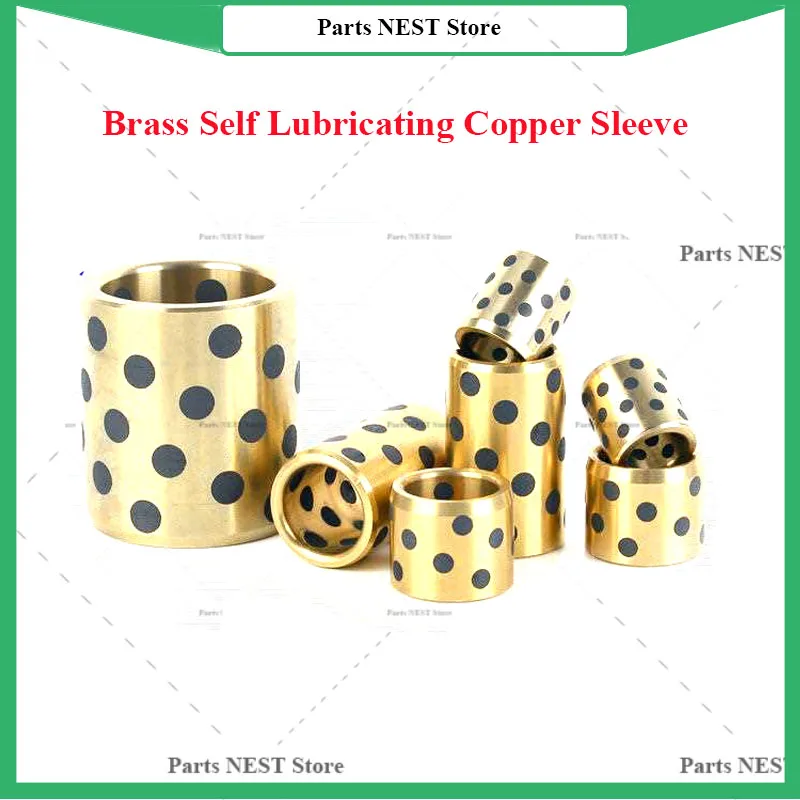 

Bronze linear Oil Free Bushing Brass Bushing Bearing Brass Self Lubricating Copper Sleeve Inside Diameter 6/8/10/12/14/16/18mm