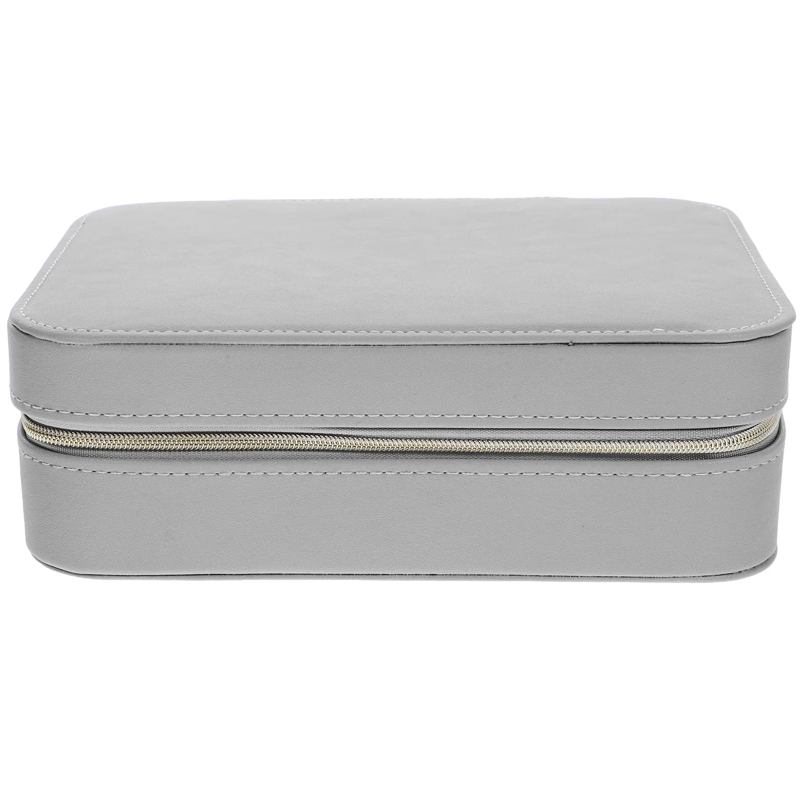 

Large PU Jewelry Organizer Box Travel Zippered Case Portable Storage for Earrings Rings Necklaces Bracelets Jewelry Box