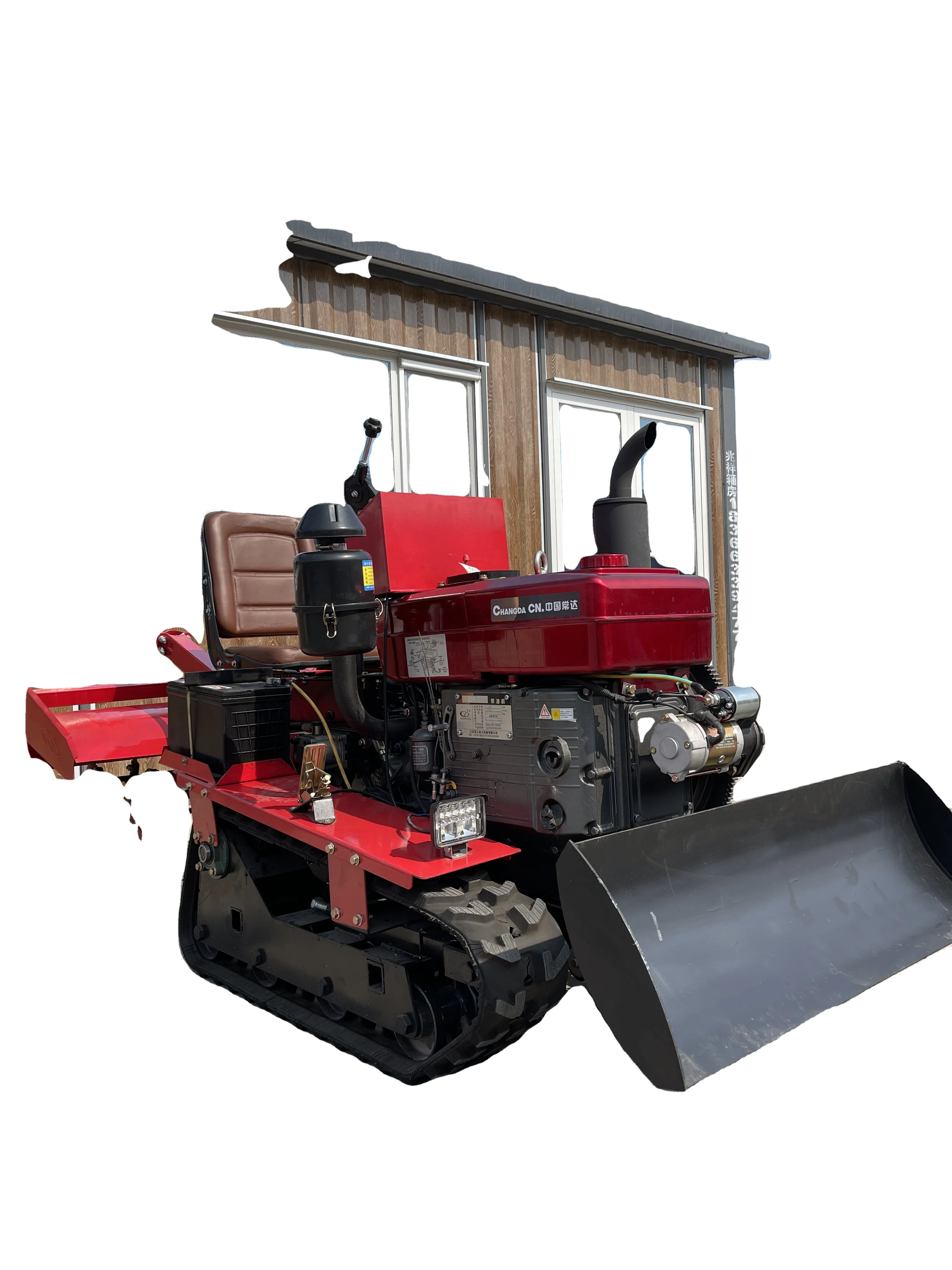 25HP Ride on Cultivator Rotary Tiller Garden Mini Tractor Peralatan Pertanian Dengan Alat Hitching Grosir