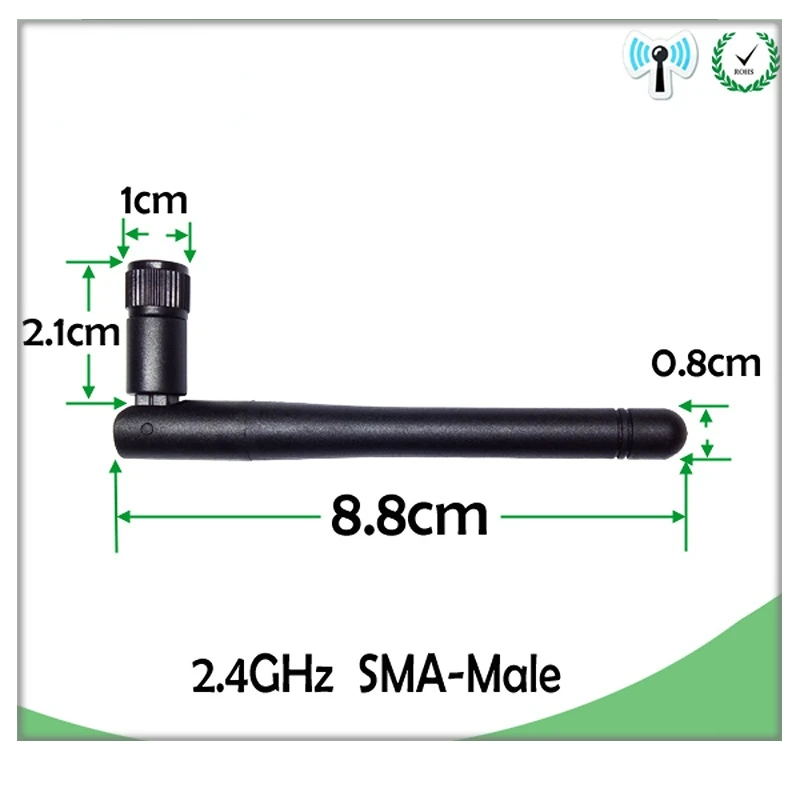 Griwi 10 stücke 2,4g antenne 3dbi sma männlichen wlan wifi 2,4 ghz antene pbx iot modul router tp link signal empfänger antena high gain