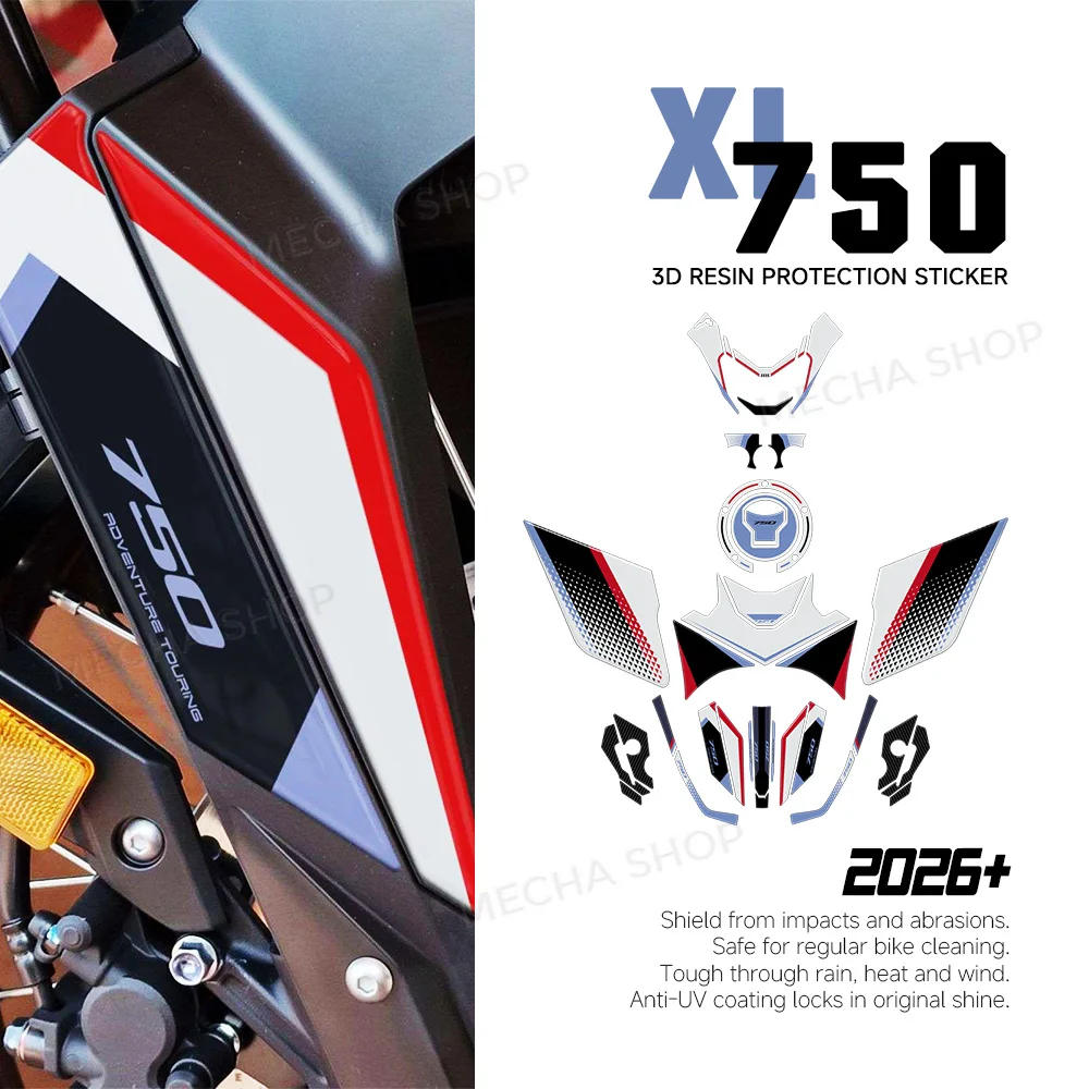 3D Stickers For Transalp XL 750 2026 Tank Pad Protection Complete Kit