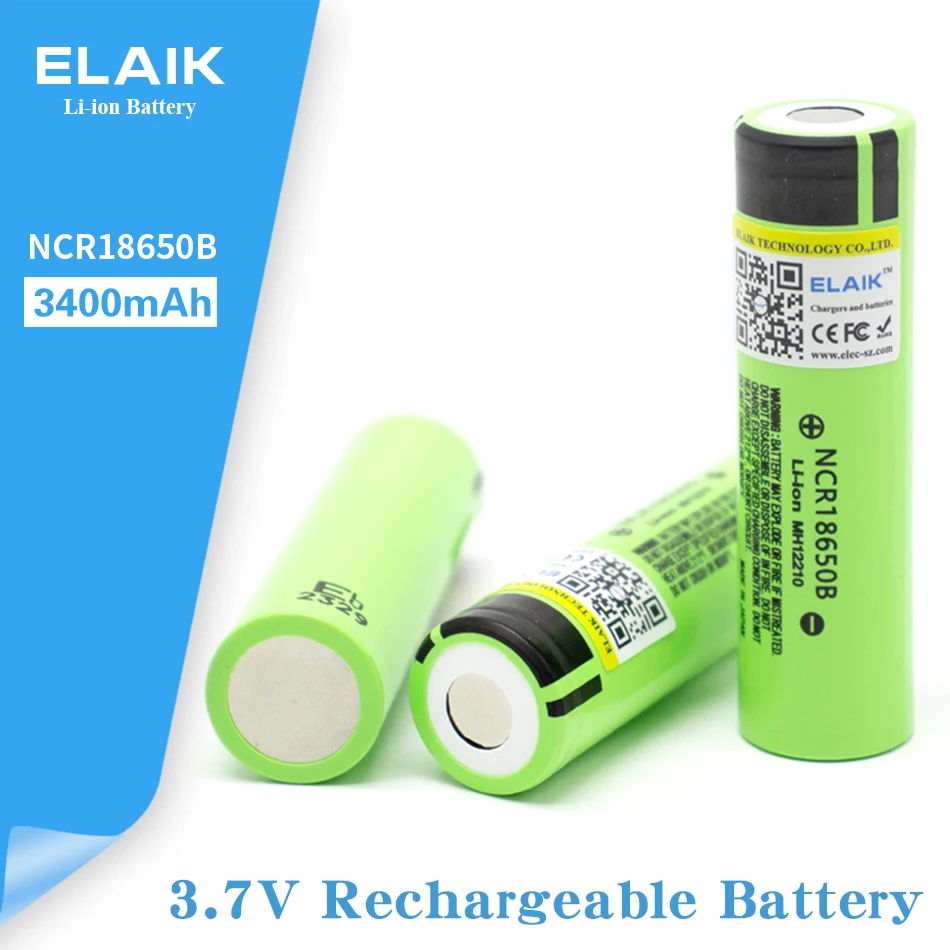 

100% Original 18650 battery NCR18650B 3.7v 3400mah 18650 rechargeable lithium battery for flashlight batteries