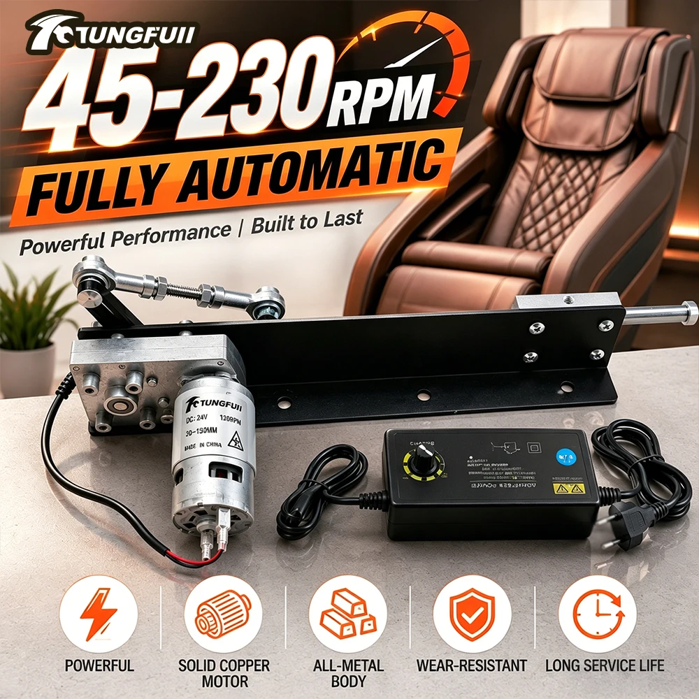 

Tungfull 3-15 Stroke Reciprocating Linear Actuator 24V DC Push Pull Telescopic Motor Kit Automatic Reciprocating Machine