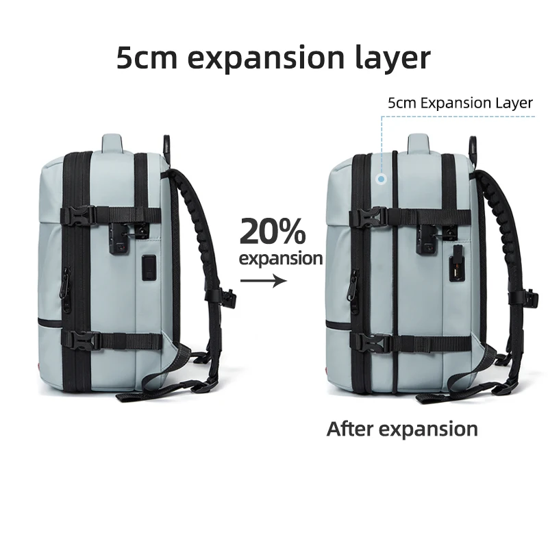 Travel Women Backpack 16 inch vacuum compression Laptop Backpack USB charging school Backpack Extended Hiking outdoors backpack
