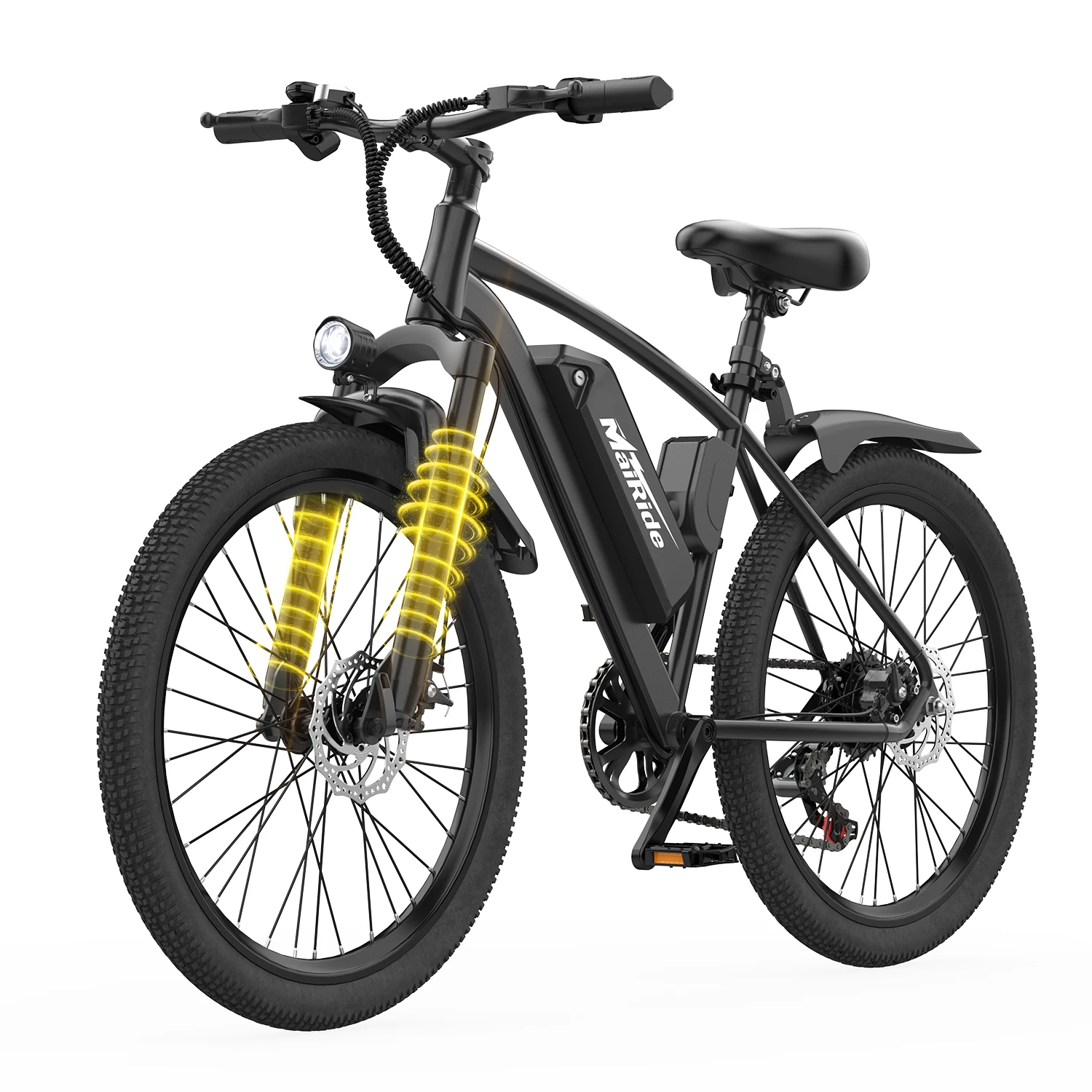 AliExpress NONE MaiRide Q7 26 Inch Adult Electric Bike 250W Brushless Motor 36V 10Ah Removable Lithium Battery Front Suspension Mountain E-Bike Commuter Electric Bike
