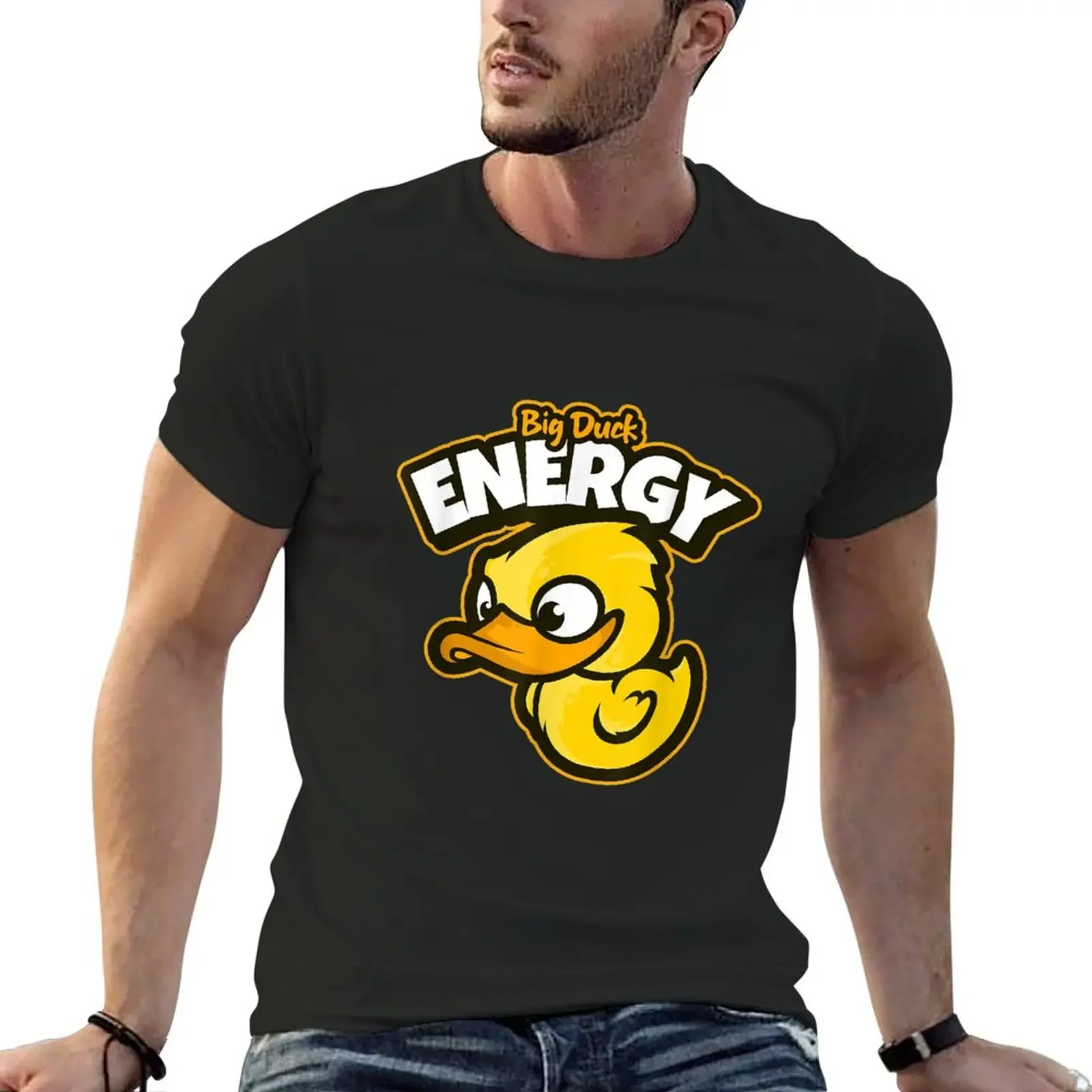 Big Duck Energy Saying Yellow Rubber Duckie T-Shirt sweat summer clothes plain white t shirts men