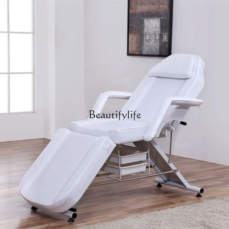 Beauty bed folding adjustment tattoo embroidery eyelashes ear picking body bed with head hole