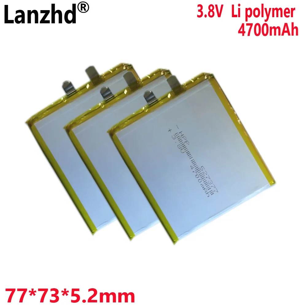 527377 polymer lithium battery 4700MAH high voltage 3.8V laptop fast charging For source built-in electricity battery