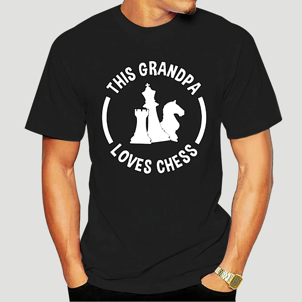 

drop shipping new summer men t shirt This Grandpa Loves Chess Fun T-shirt For Grandpa mens tshirt cotton casual tees 6074X