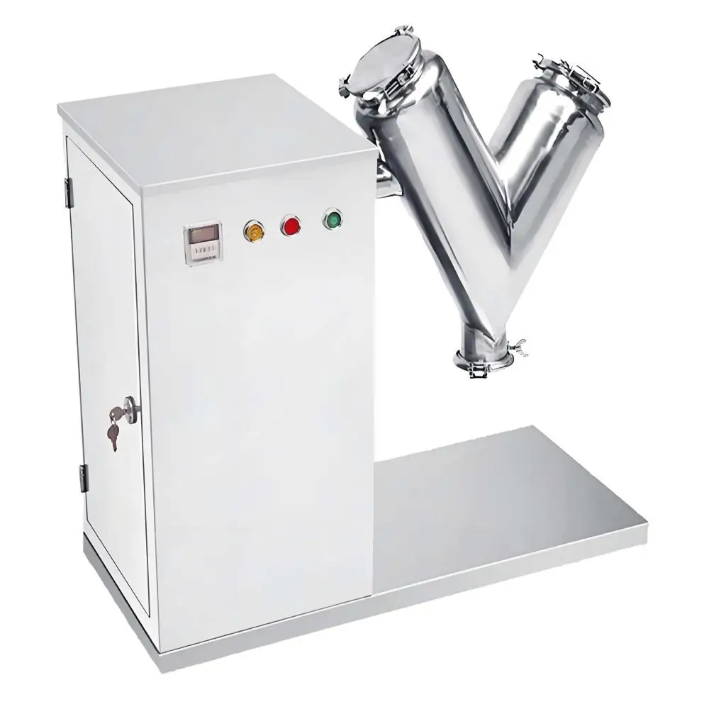 High Efficiency Powder Core Motor Assembly 10~ 500L Stainless Steel V-Mixer 220 V-Mixer