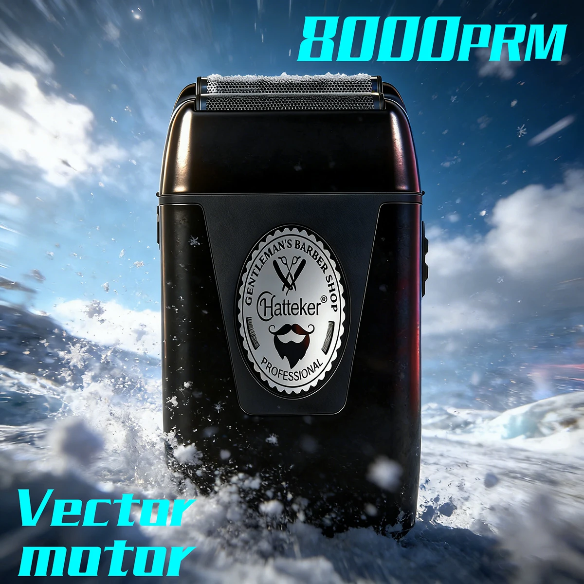 

Профессиональный электрический триммер для волос 8000 об/мин, векторный двигатель, двойное лезвие, электробритва, машинка для стрижки волос и бороды для мужчин, HT-936