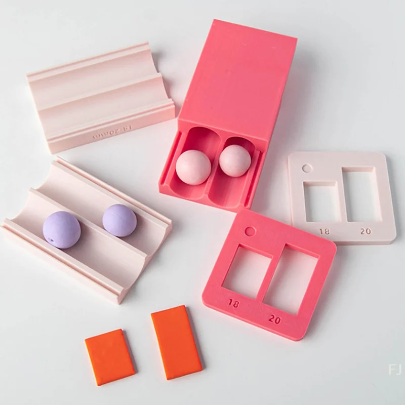 [YU] Многоразмерный создатель шариков из полимерной глины, форма для изготовления шариков из бисера, формирователь и резак для глиняных шаров, сделай сам, для серег, ожерелий, ювелирных изделий