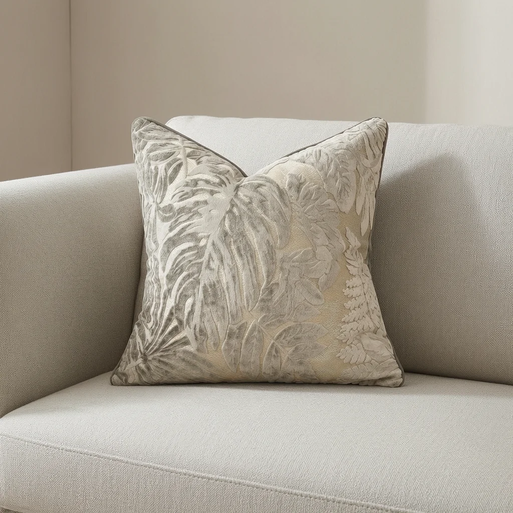 2026 New Soft Velvet Semicircle Cushion Cover 45x45cm Modern Geometric Throw Pillow for Living Room