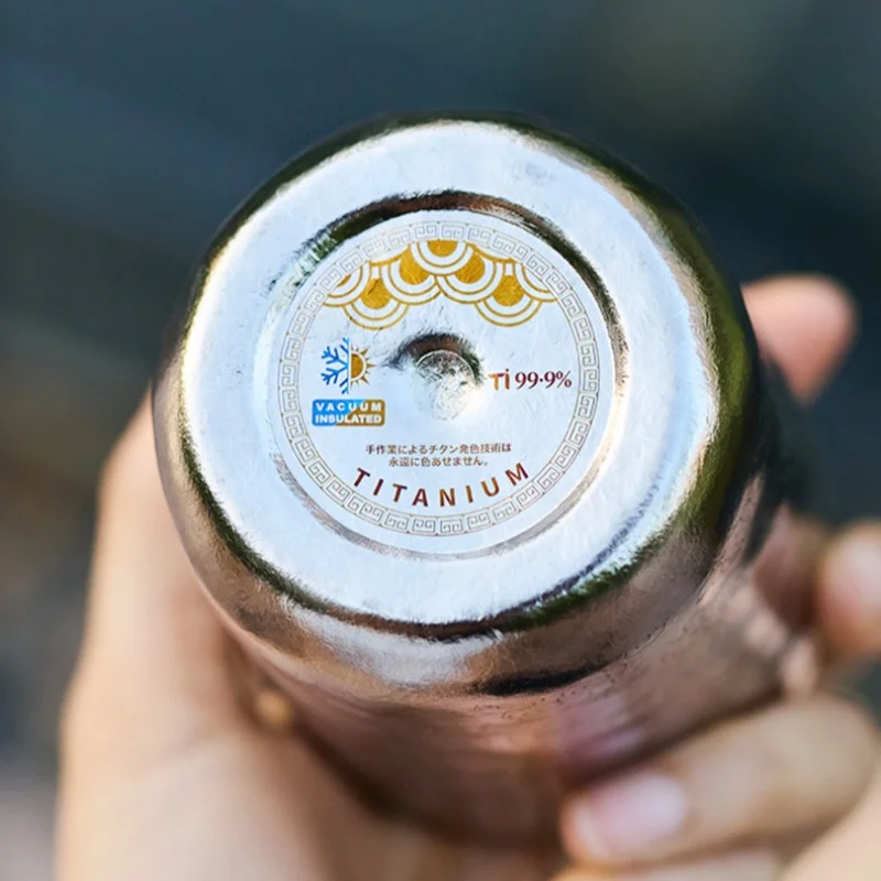 チタン製マグカップ-コーヒーカップ-二重壁真空断熱-タイタン製ティーカップ-ビール-ミルク-キャンプ-ハイキング-アウトドアアドベンチャーに最適