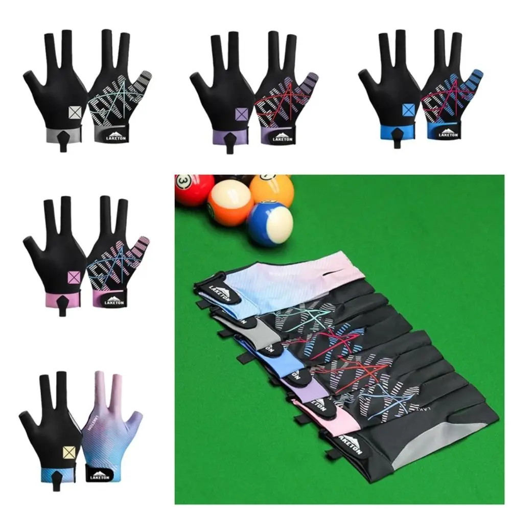 Drei Finger linke Hand Billard handschuhe linke Hand leichte Snooker handschuh Unisex verschleiß feste Billard Trainings handschuhe