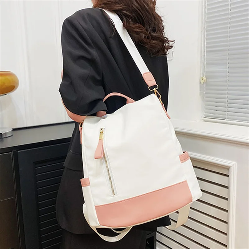 Girls\' Backpack Anti-theft Texture Soft Fashionable Large Capacity Waterproof Wear Resistant Women\'s Travel Handbags KoreanStyle