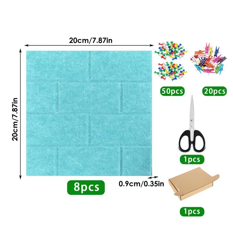 Tableros de anuncios, tableros de anuncios de fieltro, azulejos de pared, decoración segura extraíble para el hogar para recordatorios, planes de viaje, calendario, correo