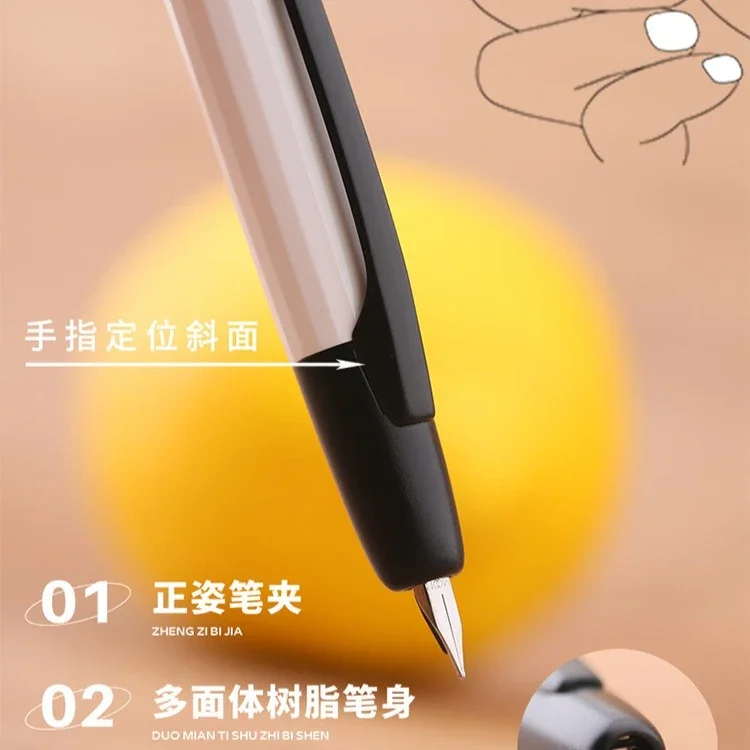 New MAJOHN 2A Press Retractable Fountain Pen EF Nib And Converter Silver Black Clip Office School Writing Gift With Ink Absorber