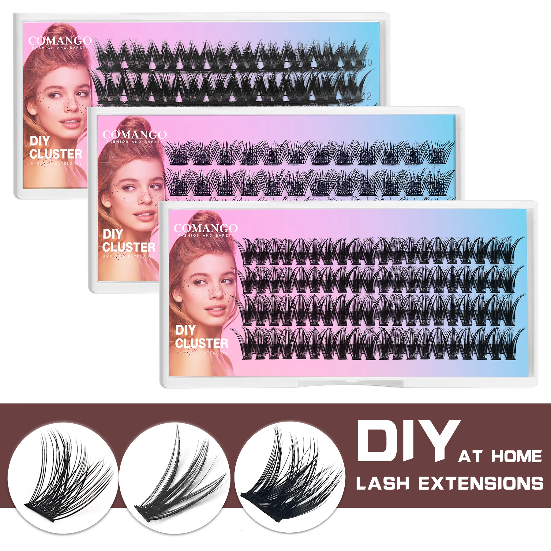 C/D Curl Wispy Lash Clusters Diy Wimper Extensions Mix Zwaluwstaart Individuele Wimpers Gesegmenteerde Wimper Bundels Make-Up Benodigdheden