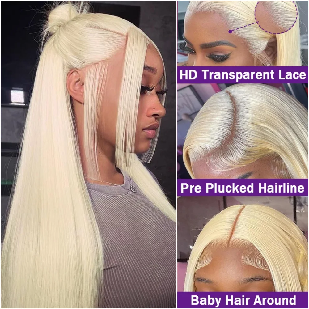 30 Zoll 613 Echthaar-Perücke, brasilianische 13 x 6 HD-Spitze-Frontal-Perücke, gerade Echthaar-Perücken, Farbe Honigblond, menschliche Spitzenfront-Perücken