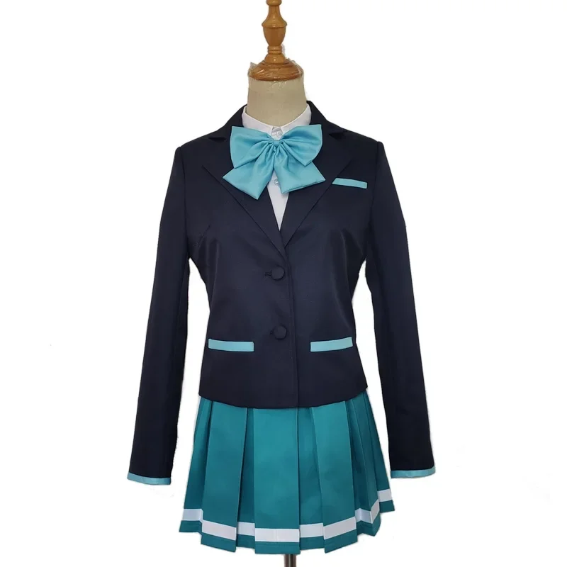 

High Quality Japanese JK Uniform Girl Tsukishiro Hitomi Cos Woman Cosplay Costume (coat+shirt+skirt+tie)