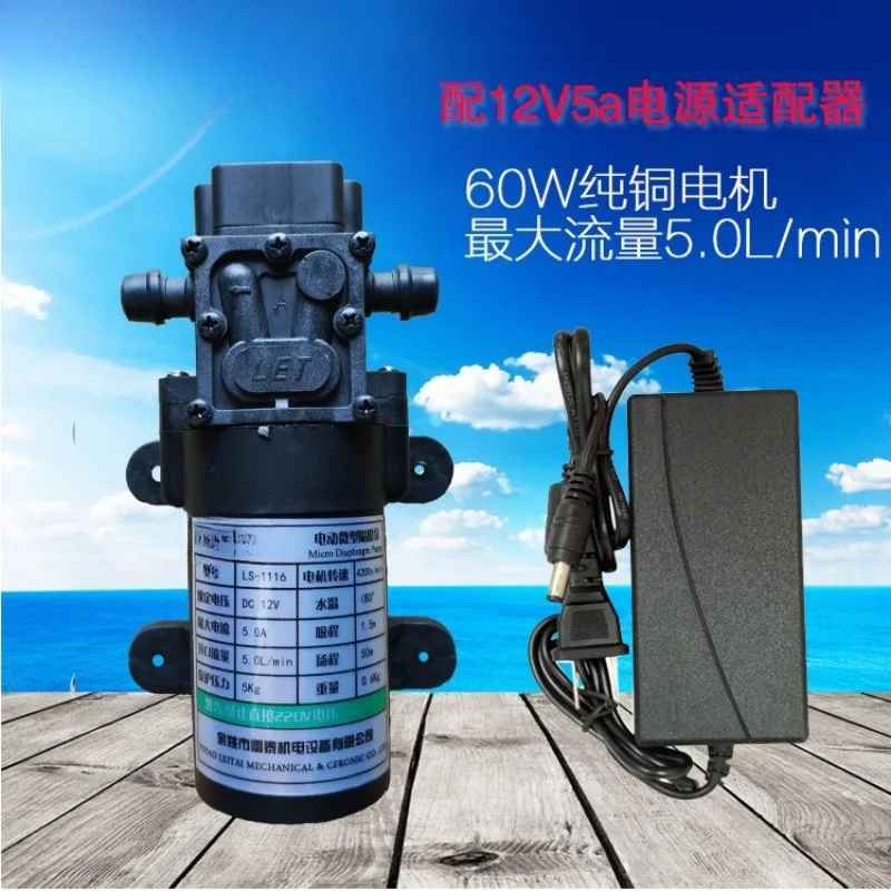 Small Electric Diaphragm Booster Pump 220V 60W Self-priming Mini Water Pump For Household Water Heater RO Water Filter
