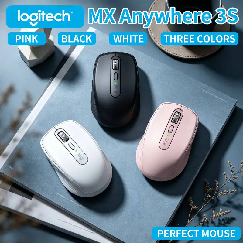 Pro MX Anywhere 3S - 8K DPI, Hyper-Scroll, Multi-OS, Ideal for Shoe Brand Business Trip & On-site Work