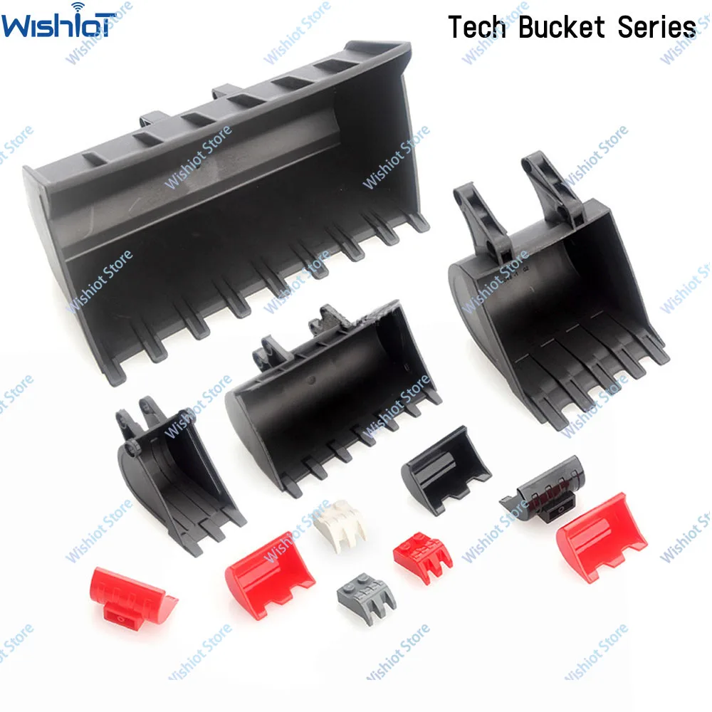 Technical Bucket Series Black Compatible with legoeds Building Blocks Excavator Bucket Scooper Parts 15265 2951 2950 24120 32030