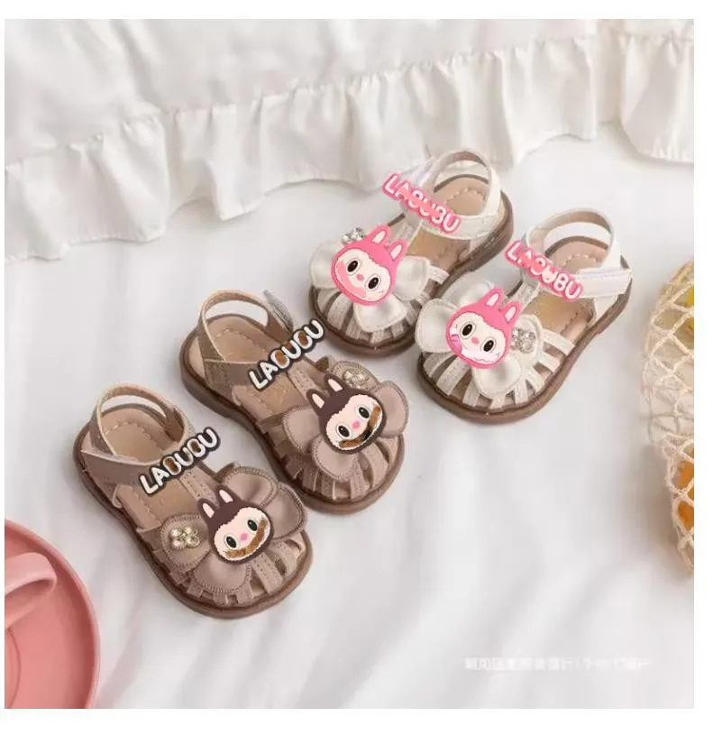 

miniso Girl Baby cartoon Sandals Summer New Beach Shoes children Soft Sole Non-slip Princess Slippers Kindergarten Toddler Shoes