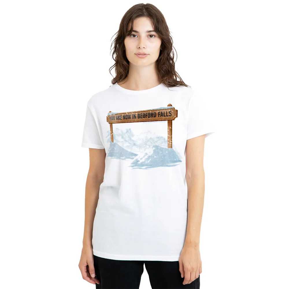 Женская футболка It A Wonderful Life Bedford Falls S-2XL, белая