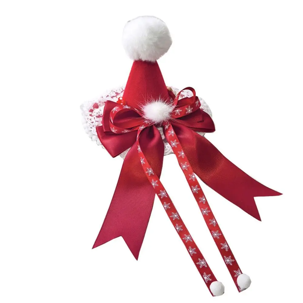 

Merry Christmas Decor Christmas Hat Hairpin Christmas Formal Hat Red Barrette Children Christmas Hair Clip Bowknot