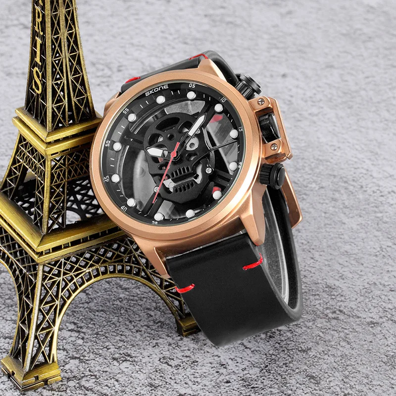 العصرية الأزياء للماء ريترو شبح جمجمة رأس ساعة رجالية الإنترنت المشاهير الجوف شارع الرقص الهيب هوب الإبداعية ساعة رجالي