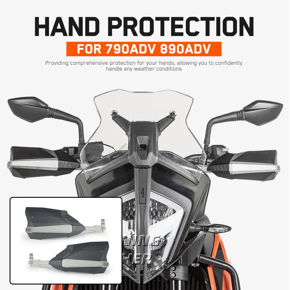 

Motorcycle Hand Guard Wind Deflector Handlebar Handguard Protector Brush Bar Kit For 790ADV 890ADV 790 890 ADV Adventure