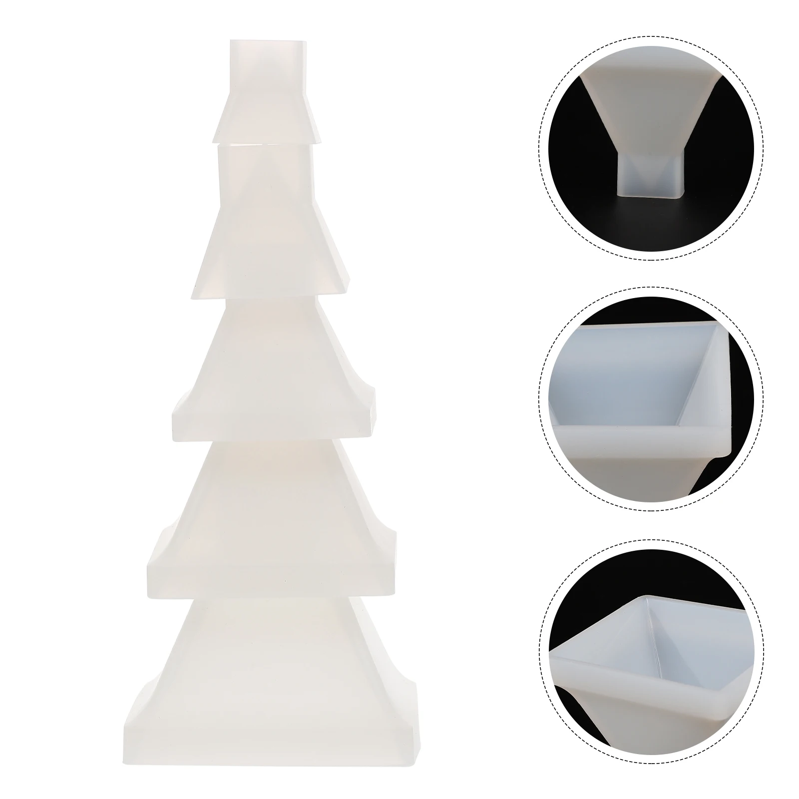 5pcs Pyramid Silicone Mold Crystal Epoxy Resin Molds Tray Jewelry Accessories Craft Decor Practical Durability Casting