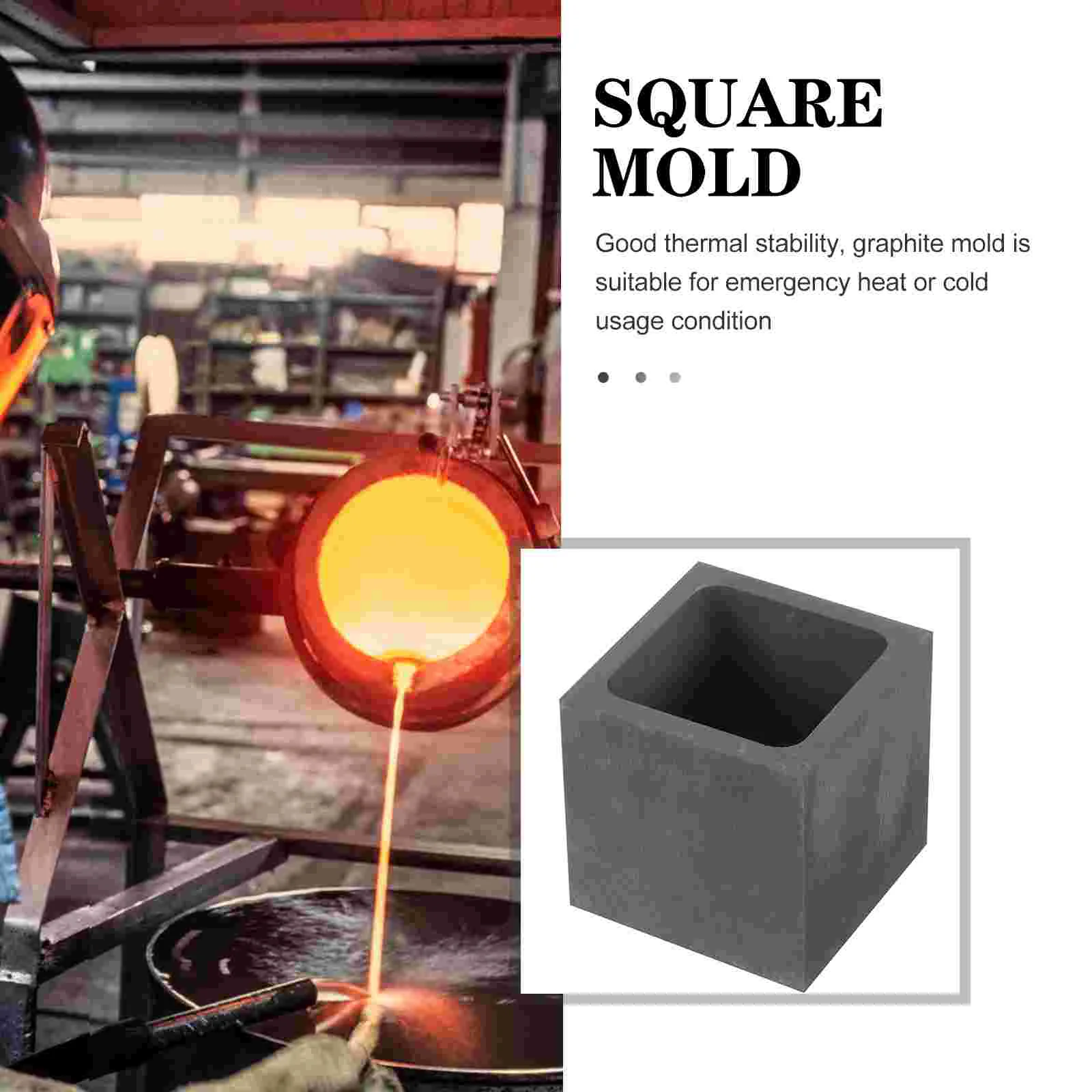 Square Mold Ingot for Casting Gold Melting Tool Graphite Silver Supply