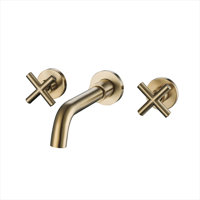 Brass gold concealed built-in hot and cold water washroom, toilet, washbasin, washbasin, fac