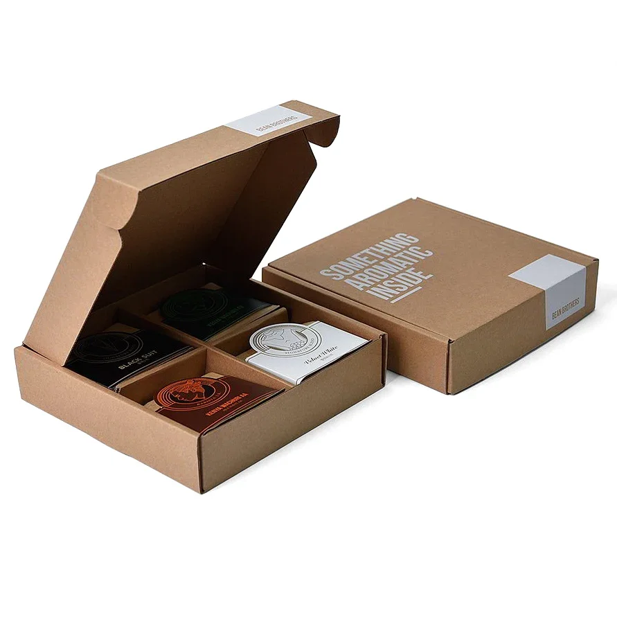 Eco Friendly Kraft Packaging Shipping Mailer Corrugated Boxes Custom Insert For Tea Bag